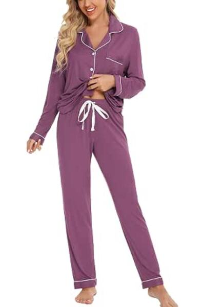 GENERAL Leikar womens Button Up Pajamas for Women Button Up Pajamas for Women