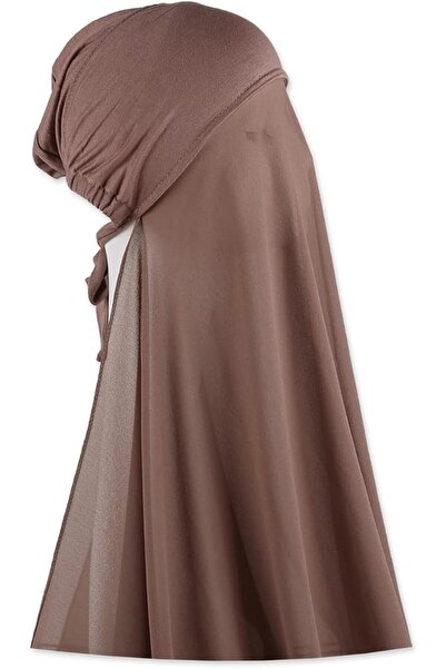 Faticinfa Instant Chiffon Hijab with Tie Back Under Cap Solid Color Soft Chif...