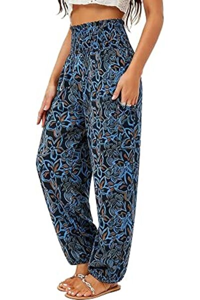GENERAL QIANXIZHAN womens Boho Palazzo Slacks