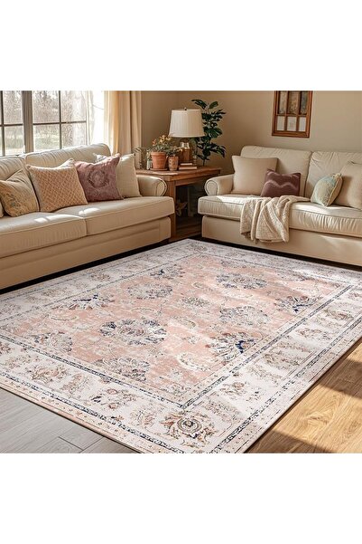 jinchan Floral 61x91CM Rugs for Entryway Vintage Washable Small Non-Slip Dist...