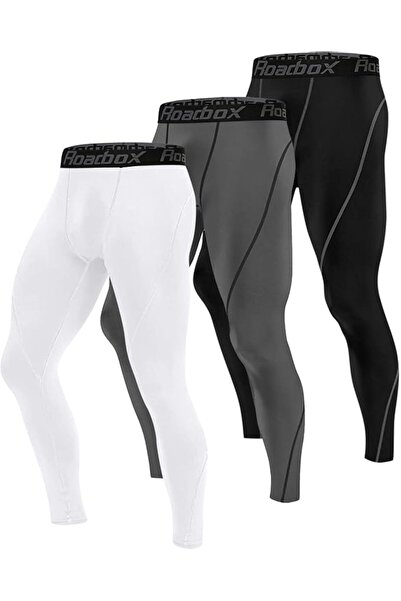 Roadbox Compression Shorts Mens 3 Pack, Sports Underwear Base Layer Shorts, Q...