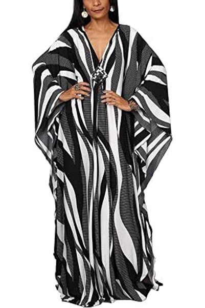 YouKD Women's Summer Long Kaftan Maxi Bohemian Dress Beach Coverups Bikini Ro...