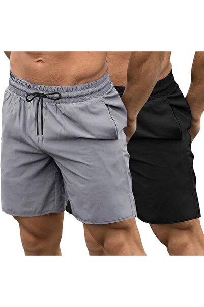 COOFANDY Men's 2 Pack Gym Workout Shorts 7 Inch Quick Dry Athletic Shorts Lig...