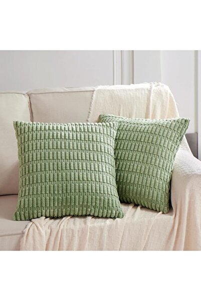 Fancy Homi 2 Packs Dusty Blue Decorative Throw Pillow Covers 18x18 Inch for L...