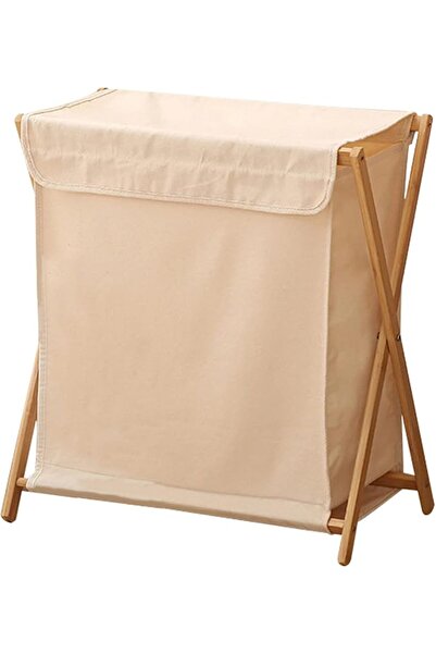 Jorunb Bamboo Laundry Hamper with Lid,Portable and Collapsible Clothes,Laundr...