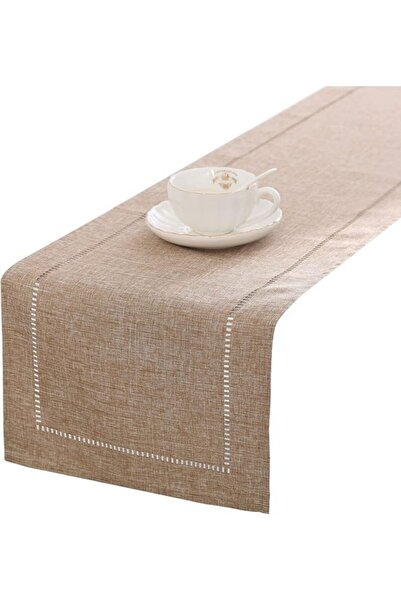 Generic Brand Decorative farmhouse style linen table runner, dining table col...