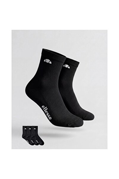 Ellesse 6Sm9019-Bk 3-Pack Short Socks for Men - Black