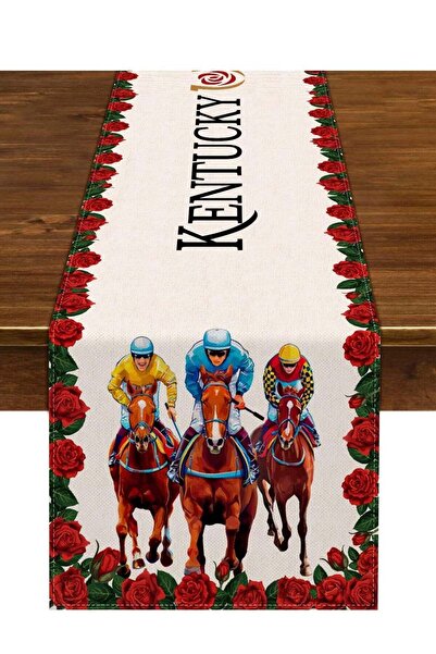 Arabest Kentucky Derby Table Runner,Horse Racing Party Decoration,Rustic Line...