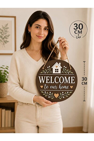 ROKH Natural Wooden Door Ornament 3D Laser Cut Gift Home Decorative Gift