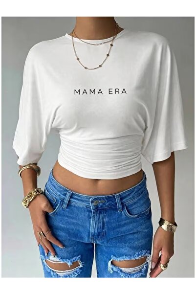 PAVRO Unisex Comfortable Fit Tshrit Mixed Print Tshirt Double Bat Sleeve Crop...