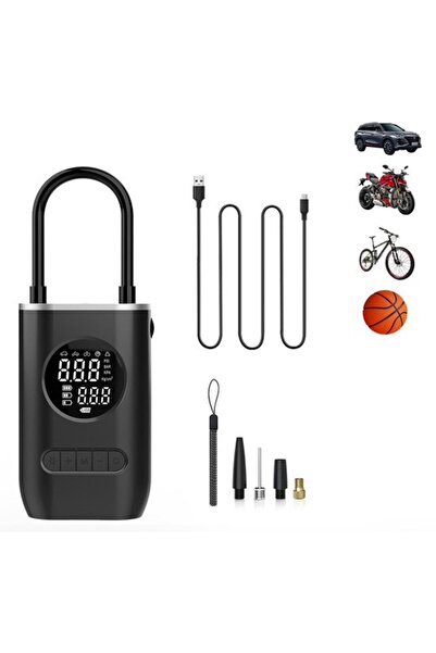 STARSTAR Rechargeable electric tire pump black.