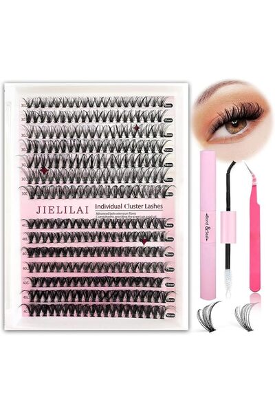 ALMEKAQUZ DIY Lash Extension Kit, Lash Cluster Kit with Lash Bond and Seal Ey...