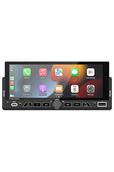 Lechpol Kruger&Matz 1 DIN Ηχοσύστημα Αυτοκινήτου με Apple CarPlay & Android A...