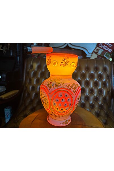 Generic Brand Early 1900S Bohemian Hand-Painted Opalin Vase - 25 cm Tall, 15 ...