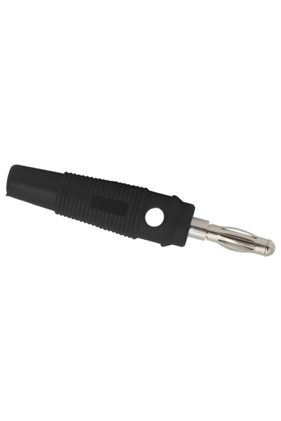 Alista Home Mufă banană neagră pentru conexiuni audio, conector cauciucat pen...