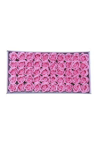 MACVI Set de 50 de trandafiri din săpun, 5x5 cm, calitate premium, decor eleg...