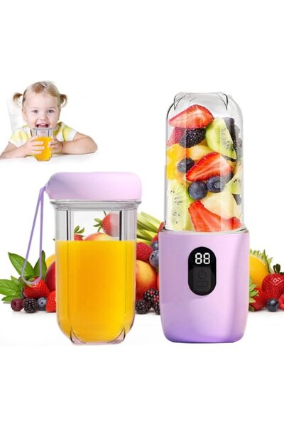 STARSTAR 500ml pink portable USB blender.