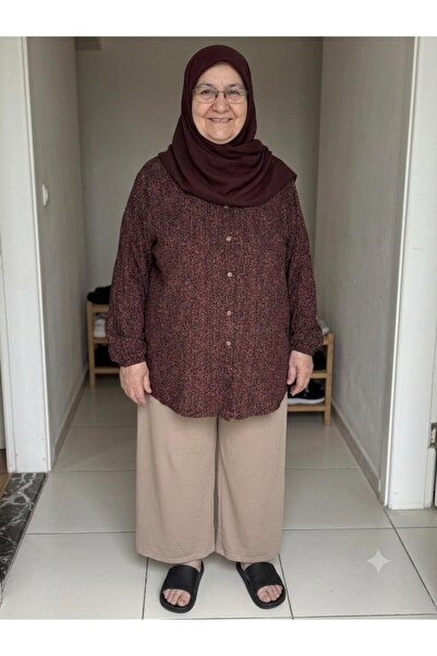 Doğan Büyük beden anne viskon gömlek