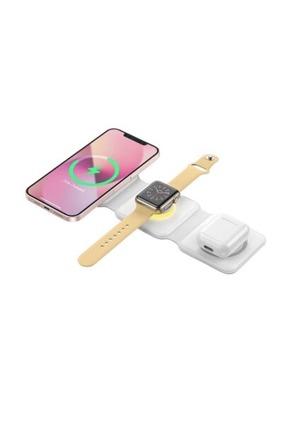 Philips DLP9231NW/00 3-in-1 Qi Kablosuz Hızlı Şarj Standı Beyaz