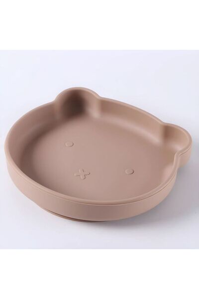 Choice light brown Silicone Tableware Set Children Cartoon Dinner Plate Water...