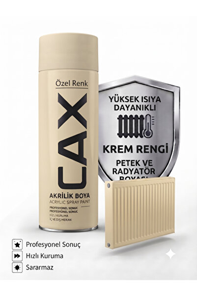 caxcolors CAX Isıya Dayanıklı Petek ve Radyatör Akrilik Sprey Boya 400ml - Hı...