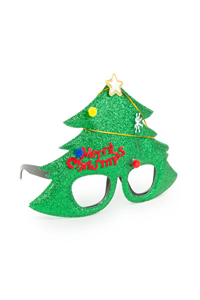 Alista Home Christmas Party Glasses with tree and Merry Christmas design, pla...
