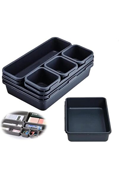 AZONEE Plastic Drawer Organizers Set, 3-Size Versatile Trays for Bathroom, Va...