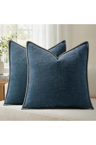a moment Pack of 2 Decorative Chenille Cushion Cover Throw Pillow Covers with...