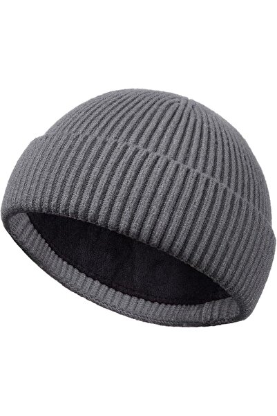 PHILIGHTS Swag Short Fisherman Beanie for Men Women, Wool Knit Cuffed Fleece ...