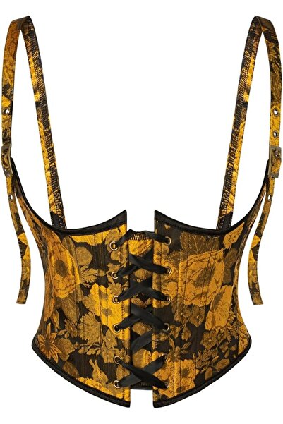 SCARLET DARKNESS Corset Belt for Women Renaissance Underbust Corset Floral La...