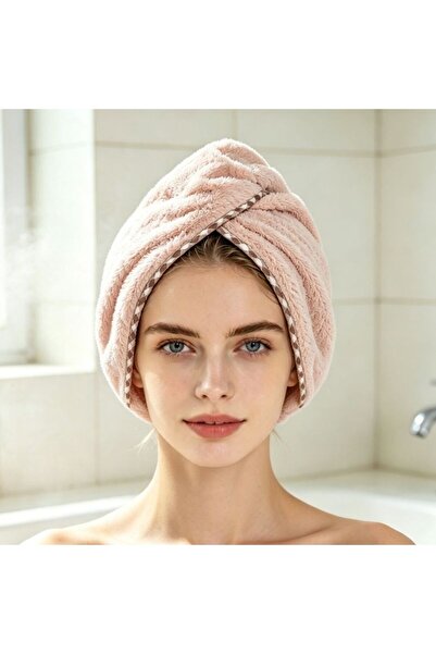 idei Prosop cap triunghiular din coral flausat ultraabsorbant pentru baie, tu...