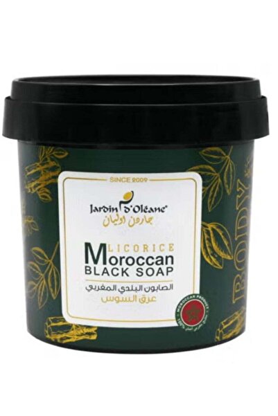 Jardin D Oleane Licorice Moroccan Black Soap 500gm