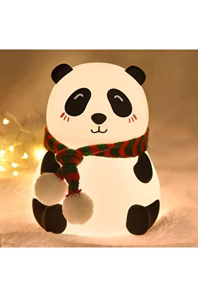 TERRIFI Panda Night Light for Kids, Cute Squishy Silicone Animal Lamp for Nur...