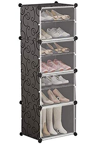 ABINO Shoe Rack Organizer, 32 Pair Shoe Storage Cabinet with Door Expandable ...