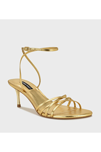 Nine West صندل نسائي ذهبي بسيط