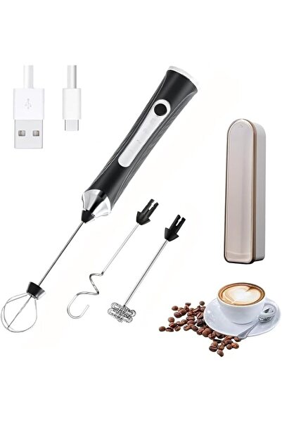 GENERAL Coffee Mixer, Portable USB Rechargeable, 3 Replace Whisks, 3 Speeds, ...