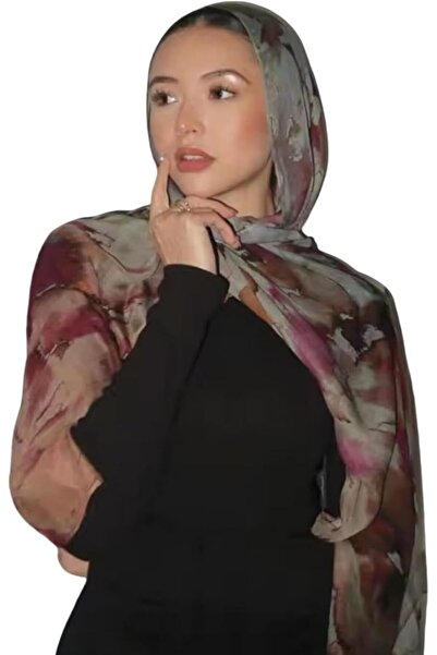 GENERAL حجاب ZGMYC مطبوع بالألوان المائية للنساء، وشاح ناعم من القطن المودال،...