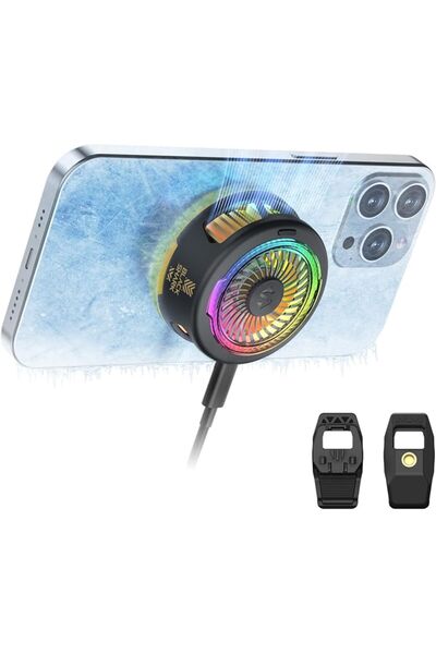 Black Shark FunCooler 5 Magnetic Cell Phone Cooler for Gaming, Portable Mobil...