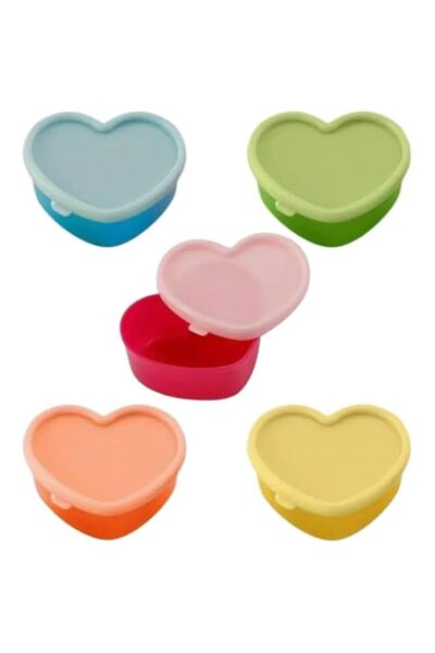 Generic Shape Candy & Nut Storage Containers, Set of 5, Rainbow Colours