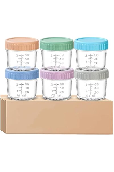 Generic Pack Glass Food Storage Containers with Lids, 60ml Leakproof Small Gl...