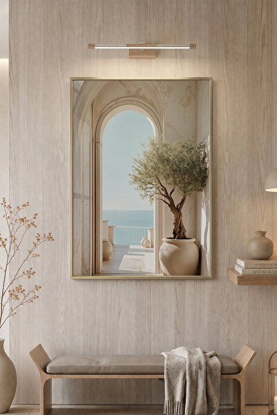 KOLAJTASARIM 1 Piece Gold Metal Framed Real Glass Printed Metal Painting — Be...