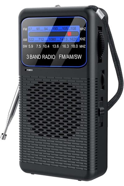 KASTWAVE 3 Band Pocket Radio, Upgraded Portable AM FM SW Battery Operated Rad...