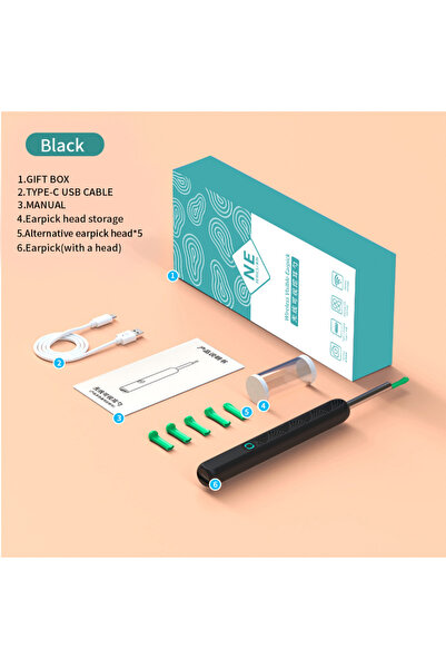 Choice1 Black Visual Wireless Ear Pick Camera Ear Wax Removal Tool Picker Ear...