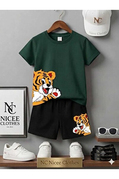 Leto Lykia Summer Children's T-Shirt Shorts Unisex (New Lion Printed on the S...