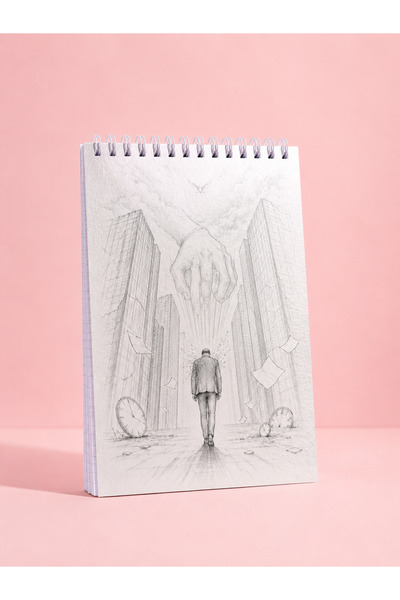 CoNotes Sky Premium Cardboard Cover A5 Top Spiral 50 Sheets Lined Notebook