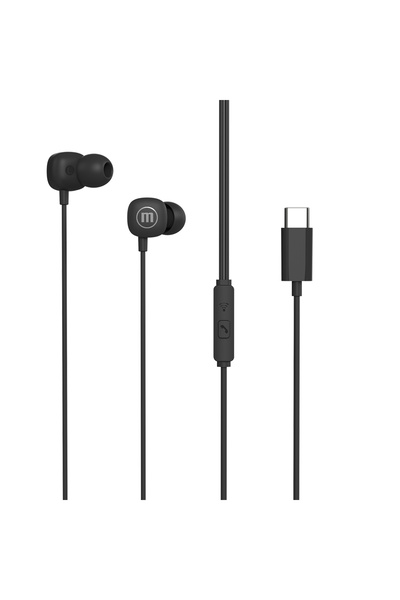 Maxell Τετράγωνα ακουστικά Type-C, με μικρόφωνο, ενδοωτικά, στερεοφωνικά, 1.2...