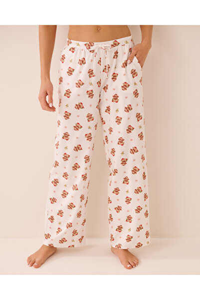 La Vie en Rose Highland Cow Print Cotton Pajama Pants