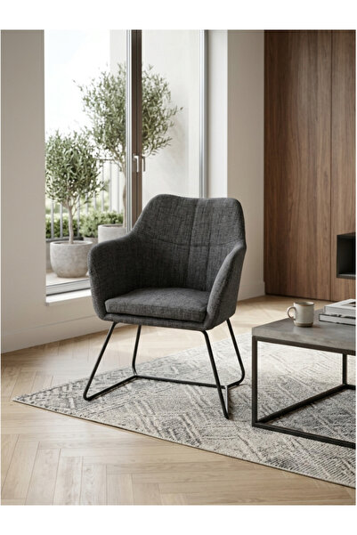 DEC13 Modern Design Comfortable Single Chair with Durable Metal Legs