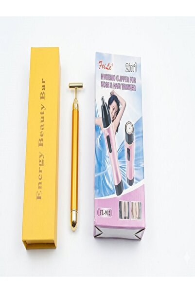 Generic Gold Facial Massager (Energy Beauty Bar). +3-In-1 Women's Electric Sh...