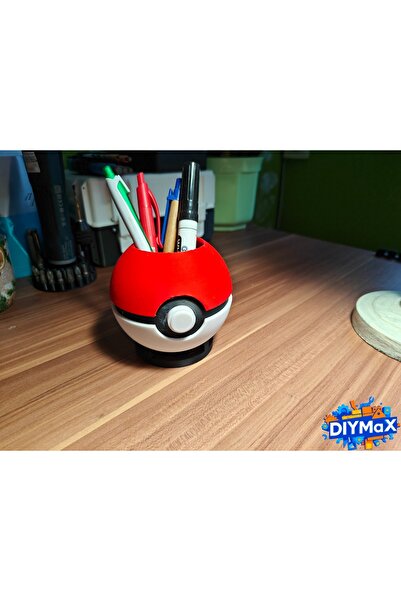 DIYMaX Pokeball Tasarımlı Masaüstü Kalemlik Standı